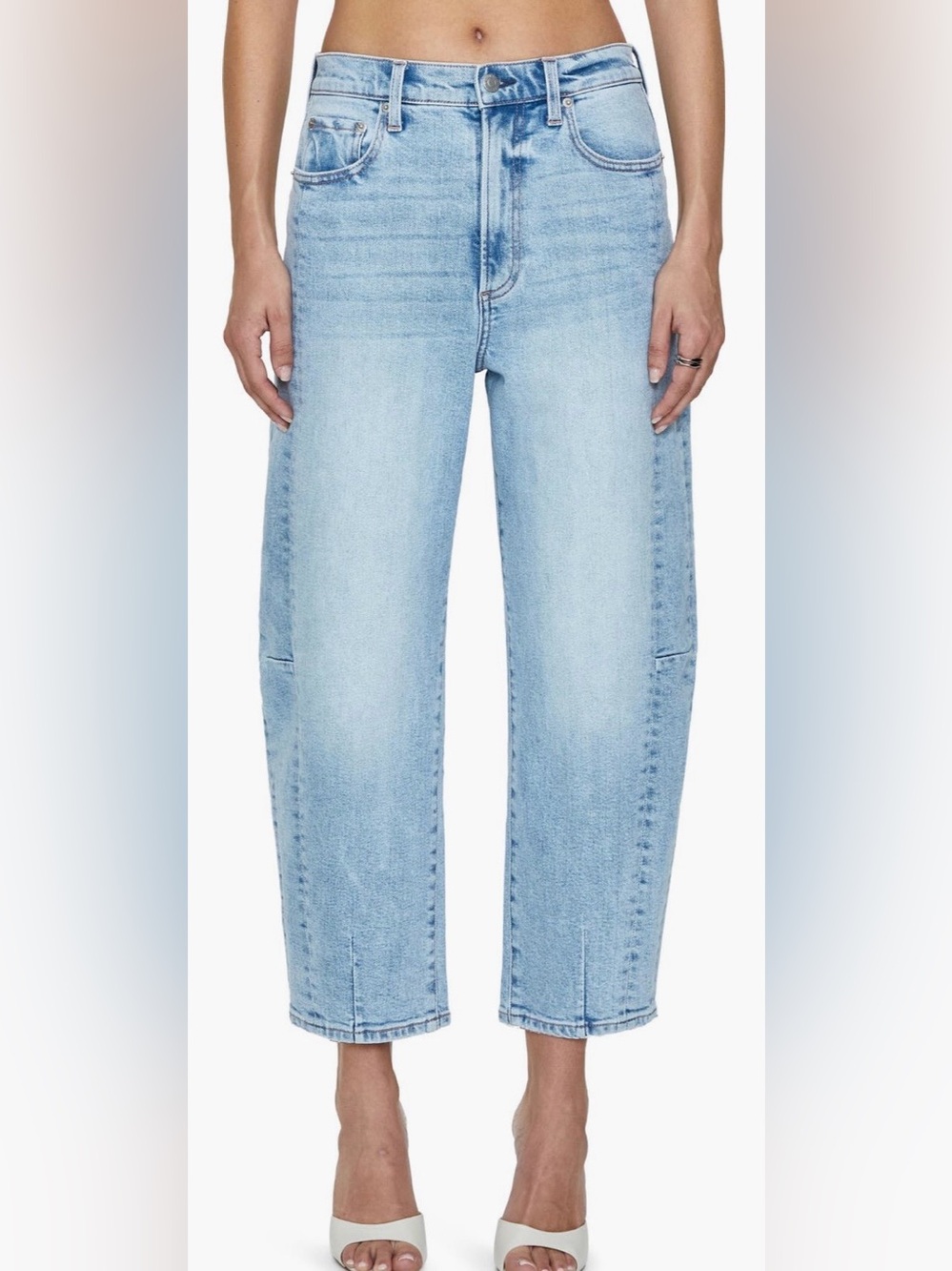 Pistols Light Wash Barrel Jeans - Light Blue